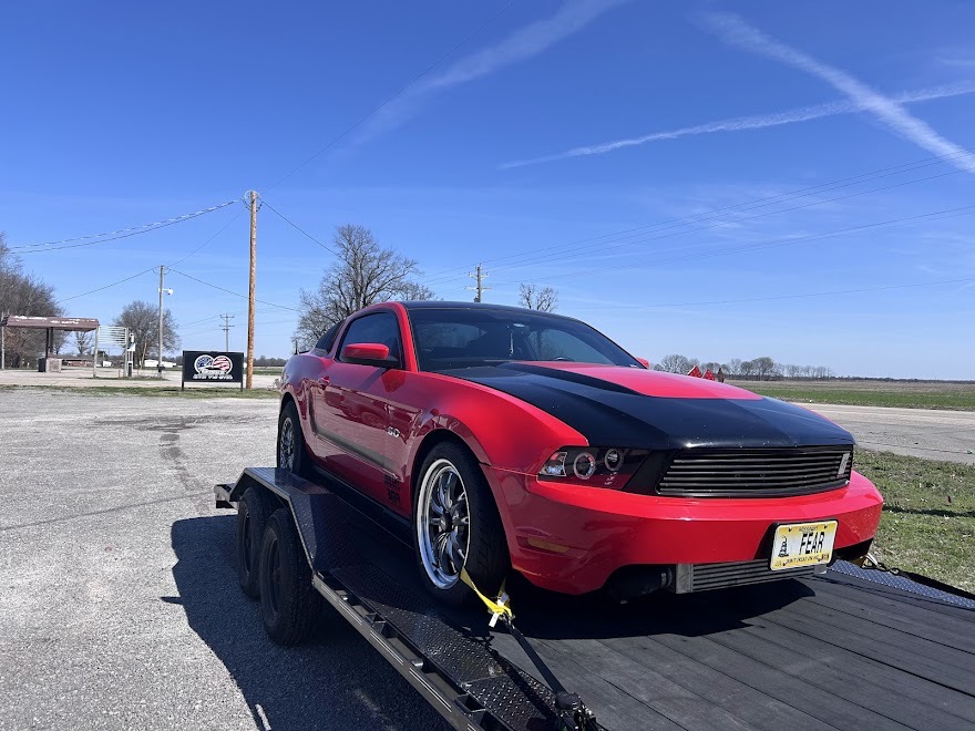 Mustang on Car Hauler