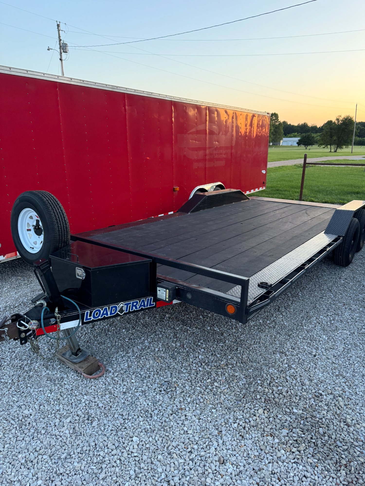 Car Hauler at sunset